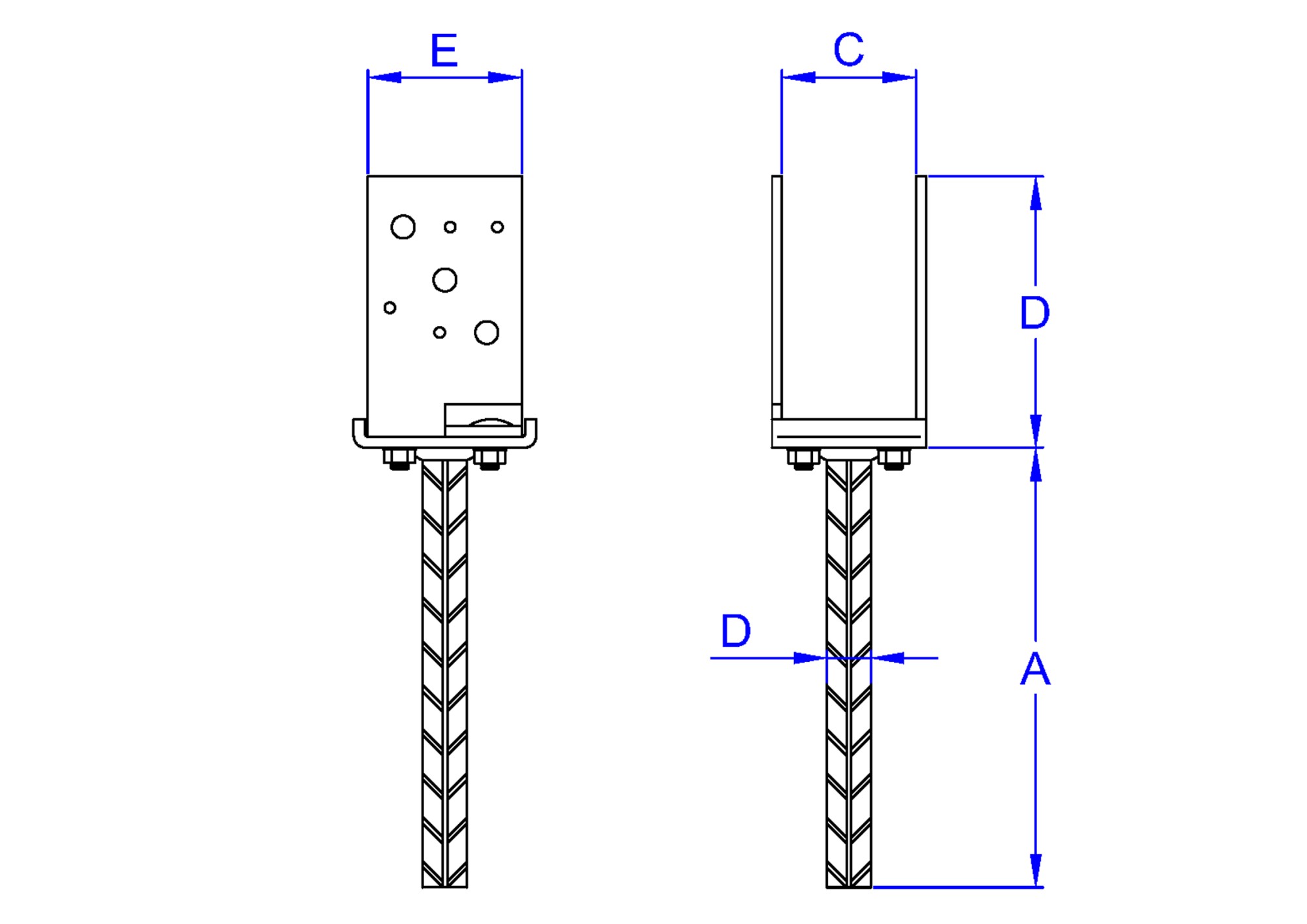 AP-UE Z [CP] Anclajes para postes. En 